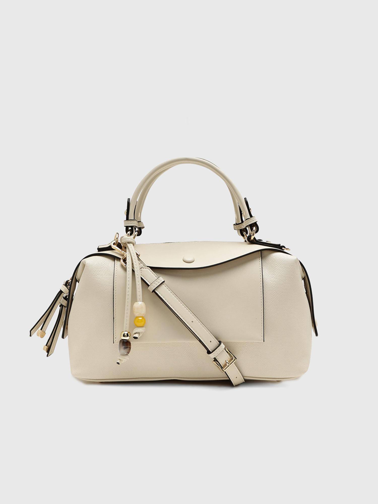 CARPISA Giada V2 Women Handbag With Detachable Strap - Off White (L)