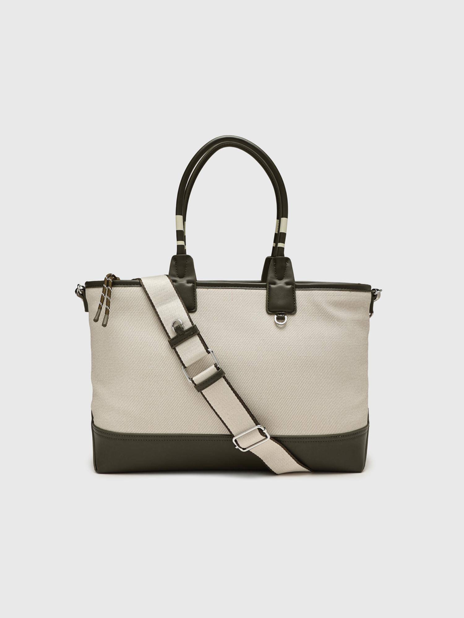 CARPISA Gabriela V1 Women Tote Bag With Detachable Strap - Off White (L)