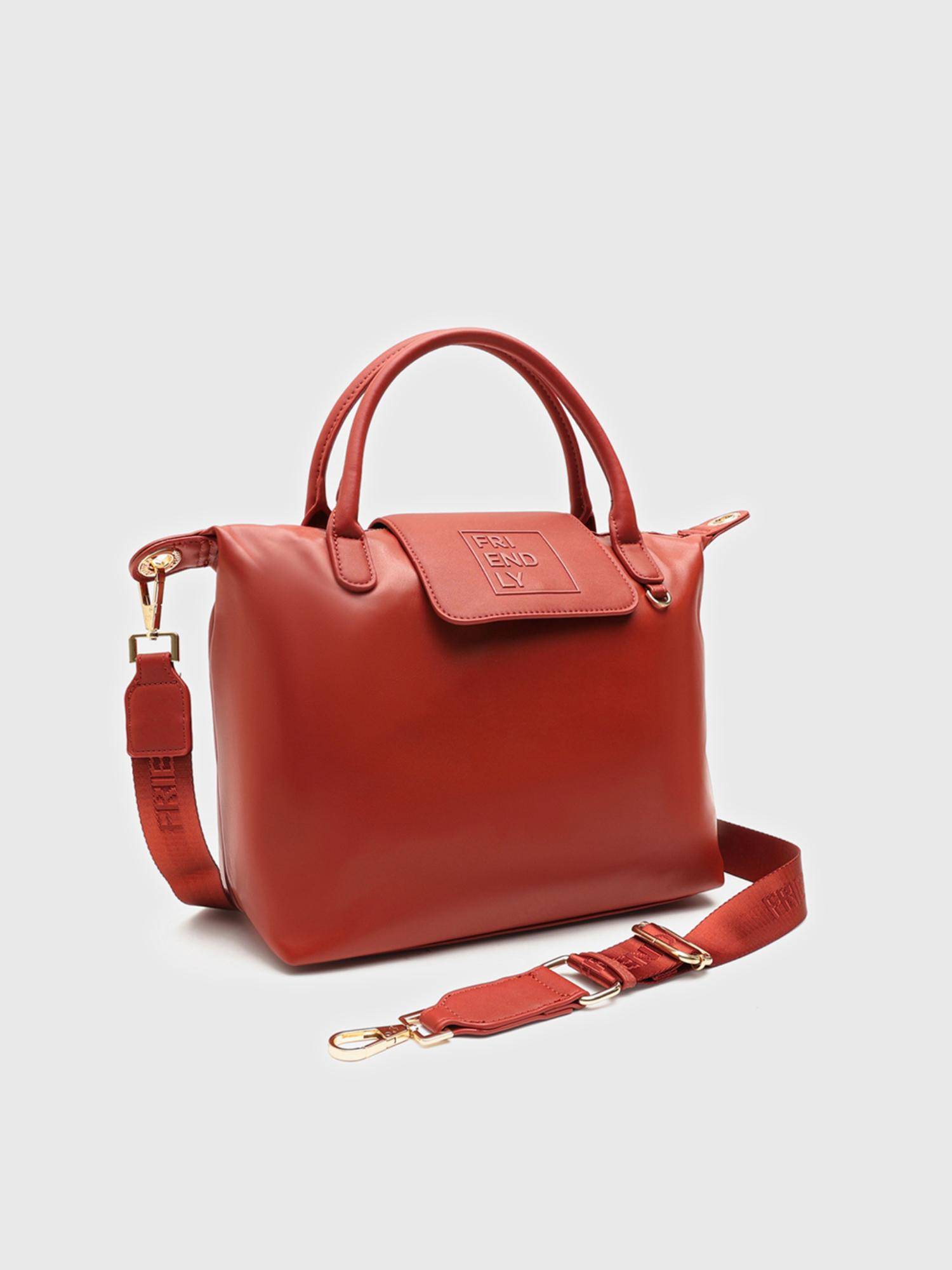 CARPISA ITALIA Olanka Women Handbag With Detachable Strap - Rust (L)