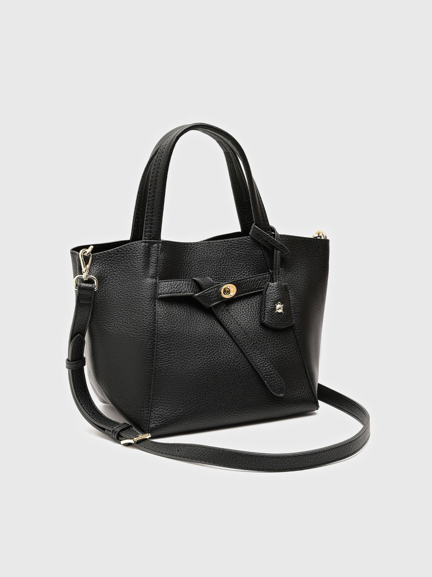 CARPISA ITALIA Ontario Women Handbag With Detachable Strap - Black (M)