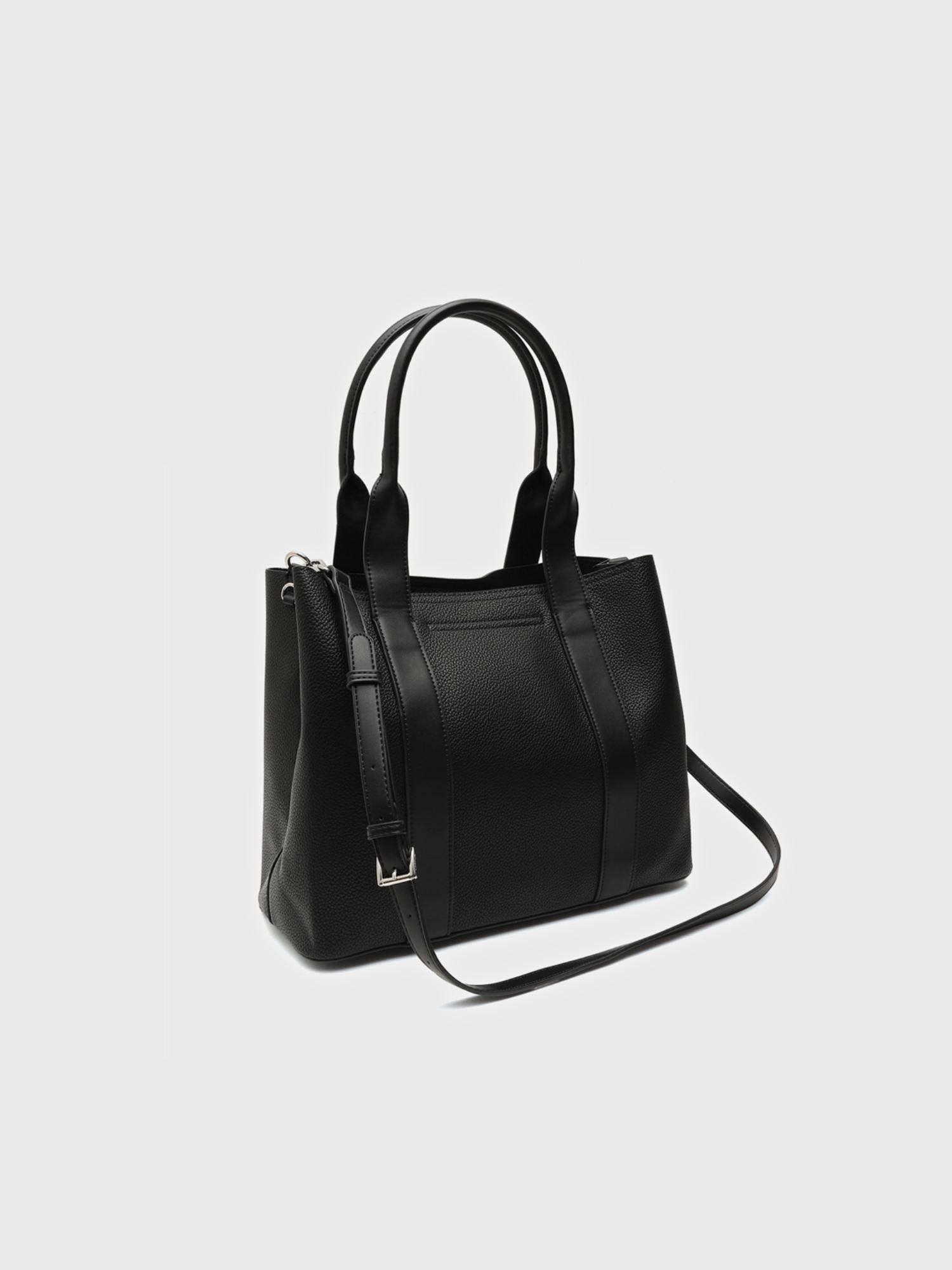 CARPISA ITALIA Edvige Women Tote Bag With Detachable Strap - Black (L)