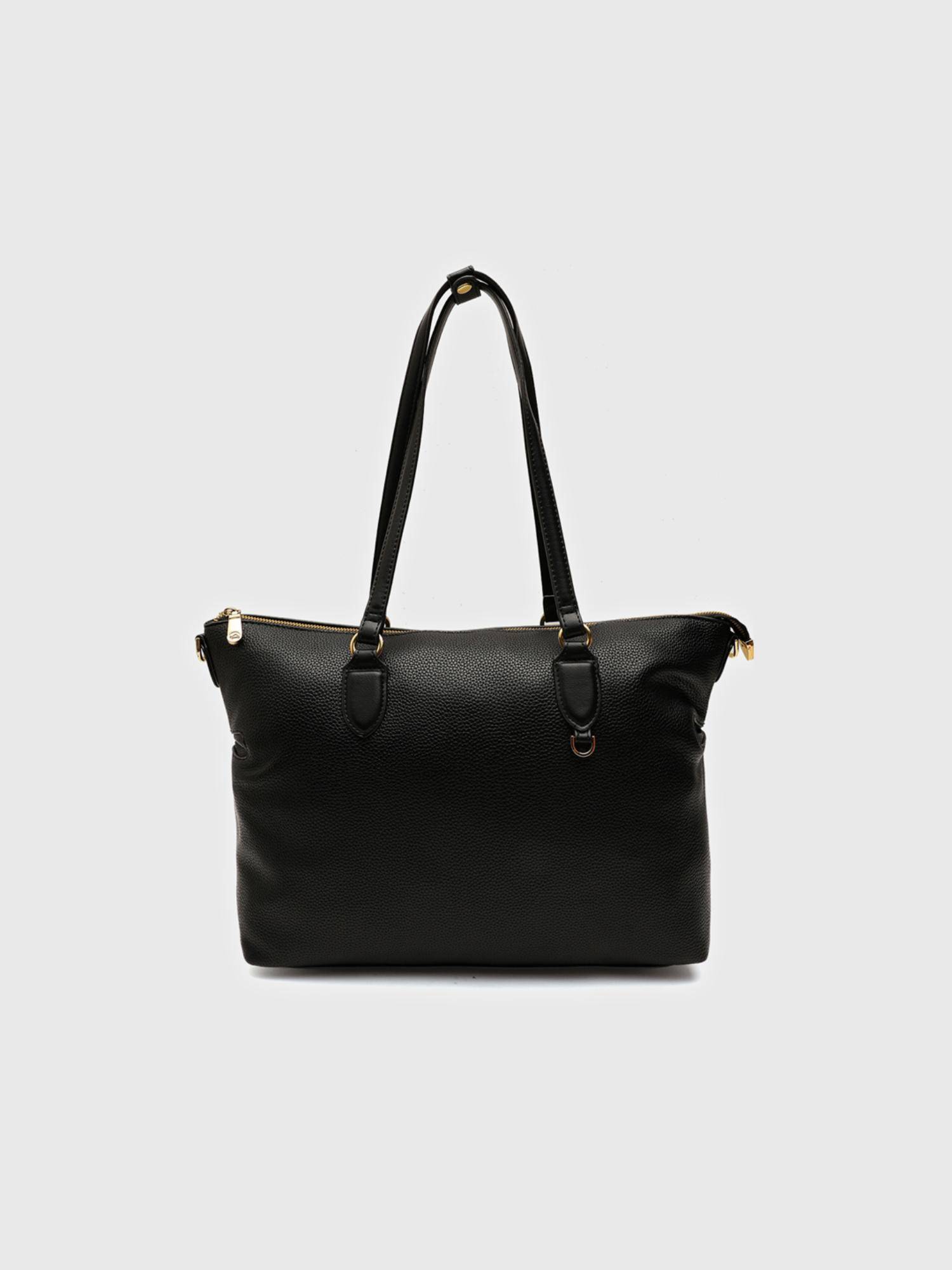 CARPISA ITALIA Augusta Women Tote Bag With Detachable Strap - Black (L)
