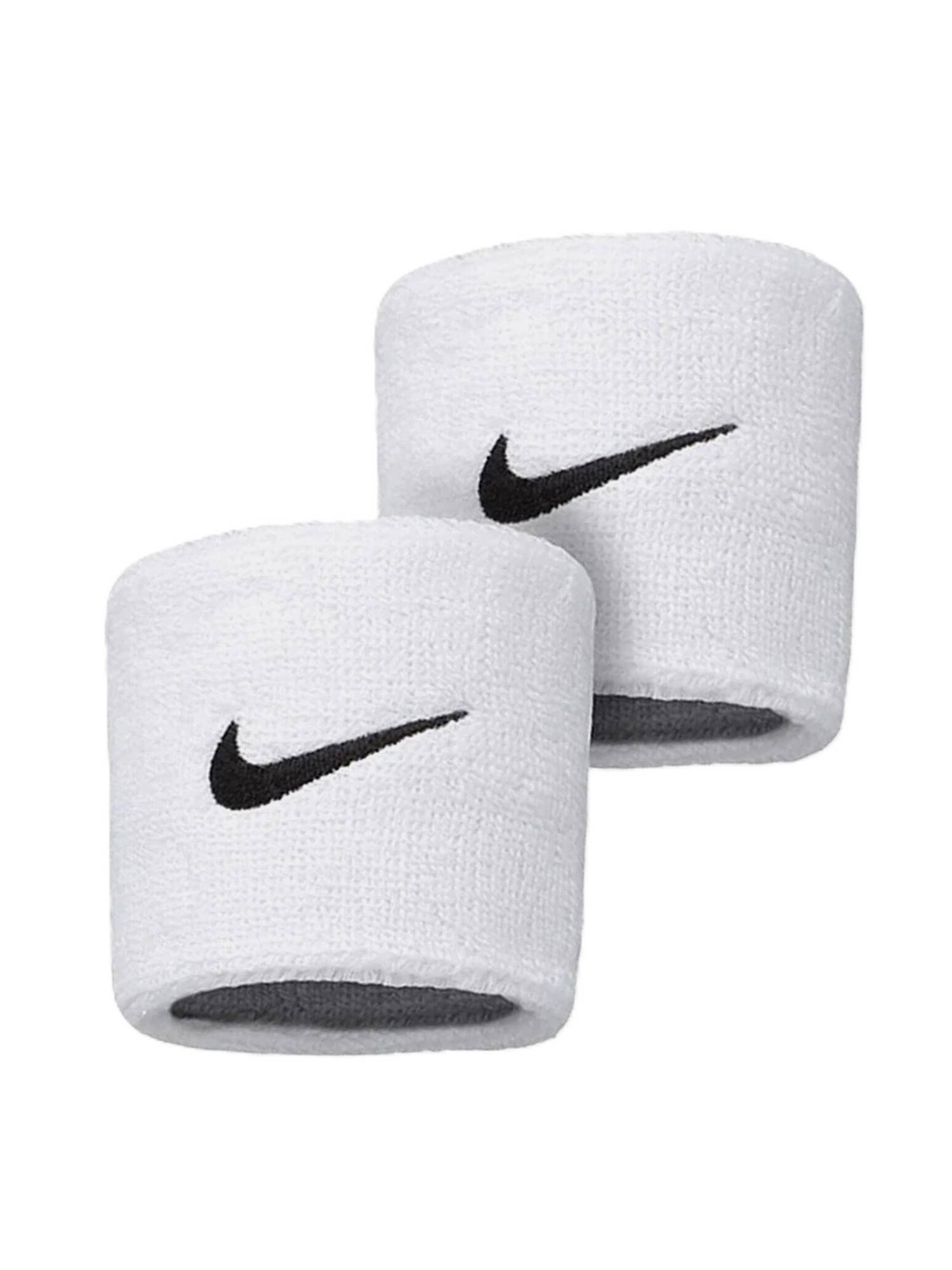 Nike Unisex White Swoosh Wristbands (Pack Of 2)