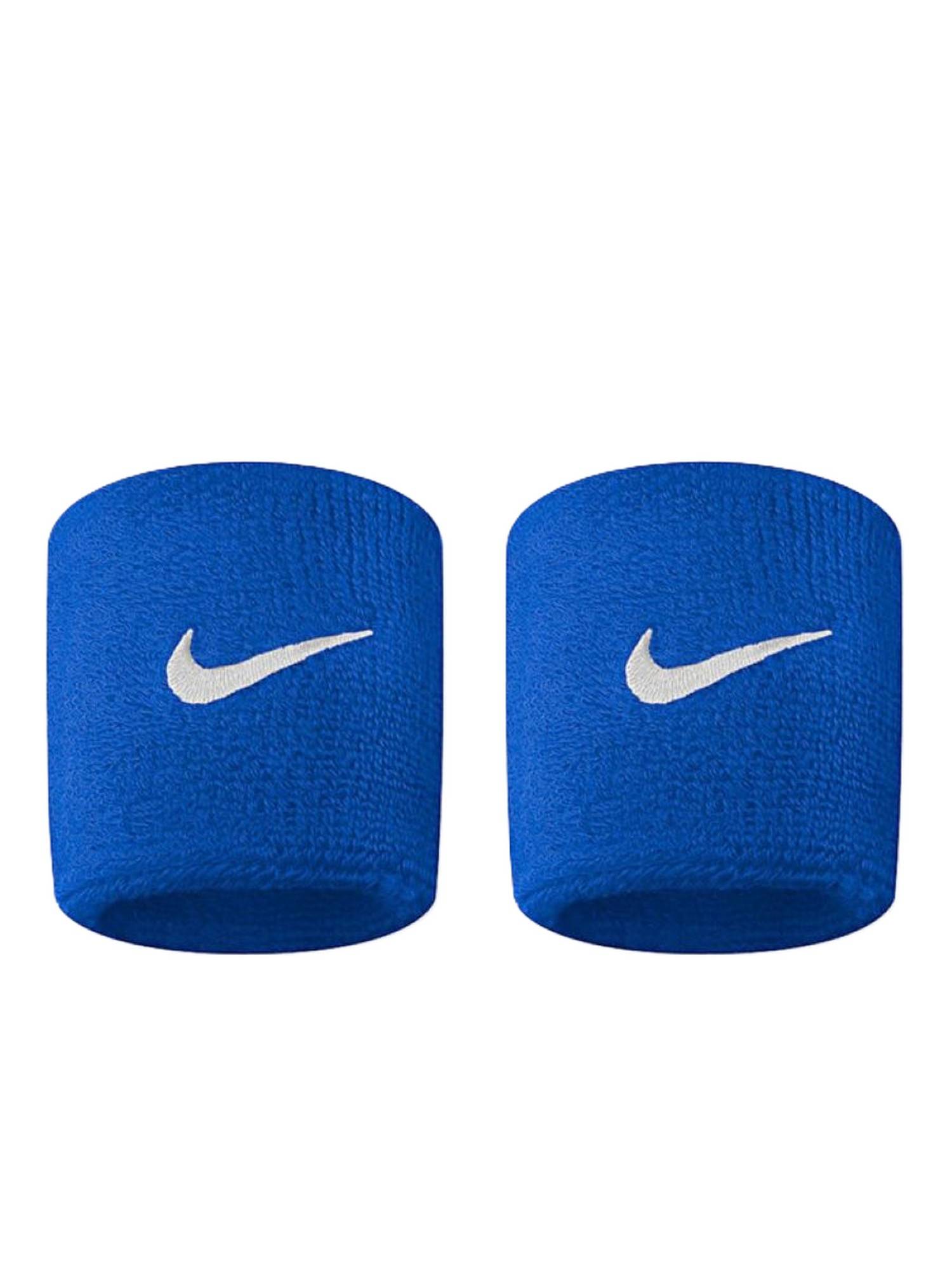 Nike Unisex Blue Swoosh Wristbands (Pack Of 2)