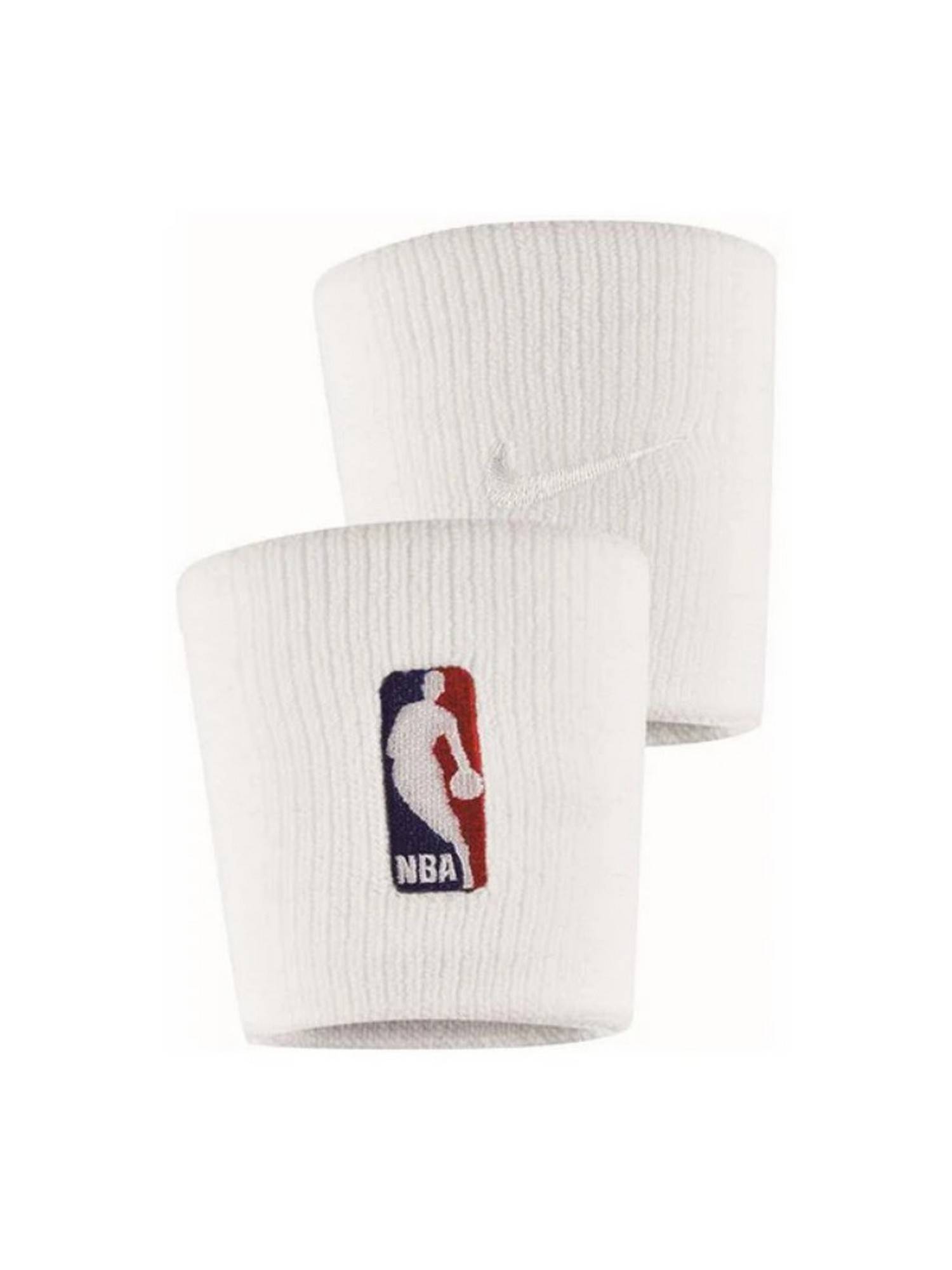 Nike Unisex White Wristbands Nba (Pack Of 2)