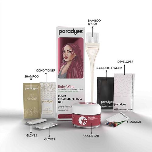 Paradyes Semi-Permanent Hair Highlighting Kit: Buy Paradyes Semi-Permanent Hair  Highlighting Kit Online at Best Price in India | NykaaMan