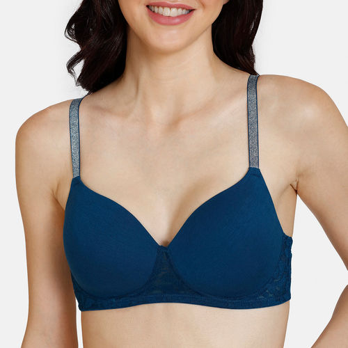 Buy Zivame Beautiful Basics Padded Non Wired 3-4th Coverage T-shirt Bra  Gibraltar Sea Online