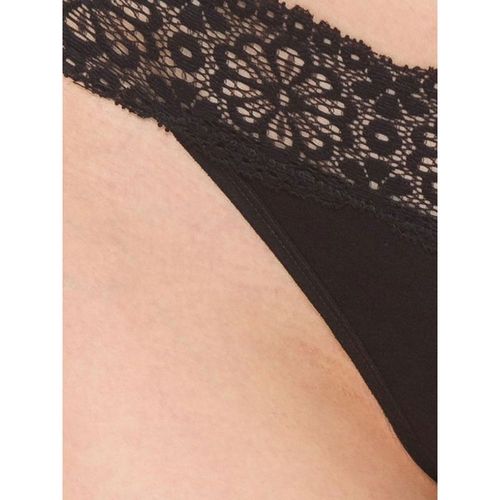 Buy Candyskin Women's Cotton Thong Panty - Black Online