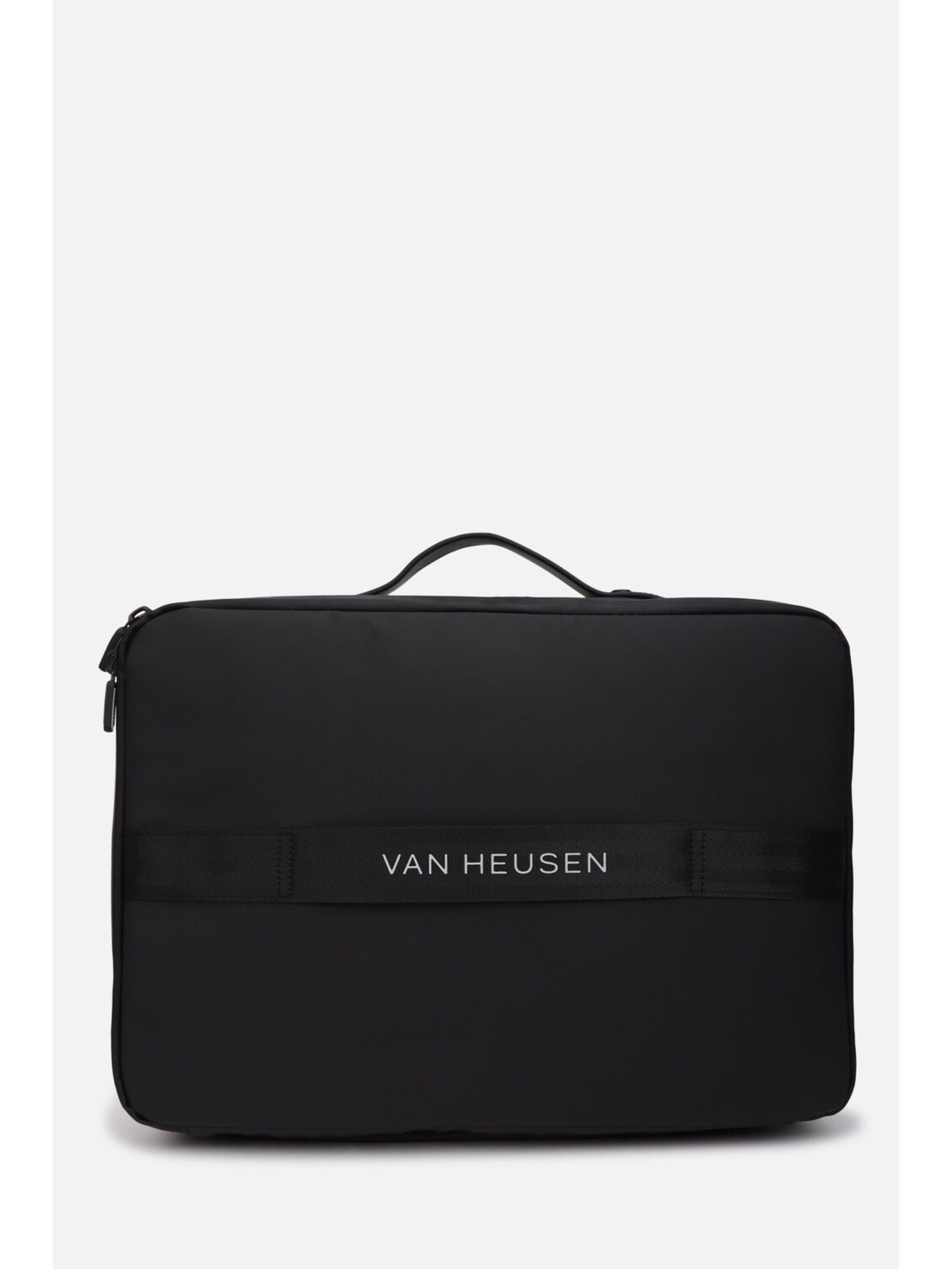 Buy Van Heusen Men Solid Black Laptop Bag Online