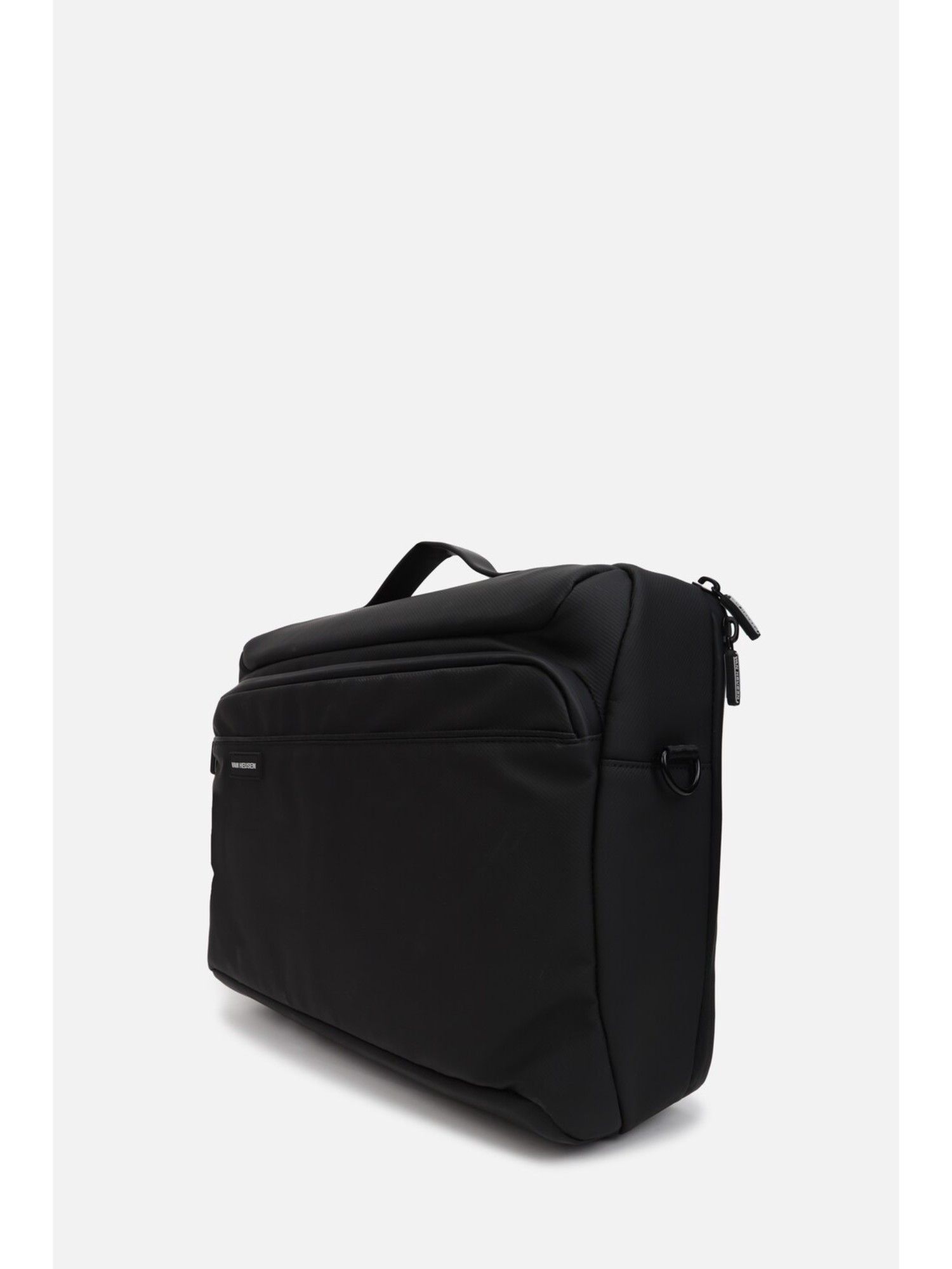 Buy Van Heusen Men Solid Black Laptop Bag Online