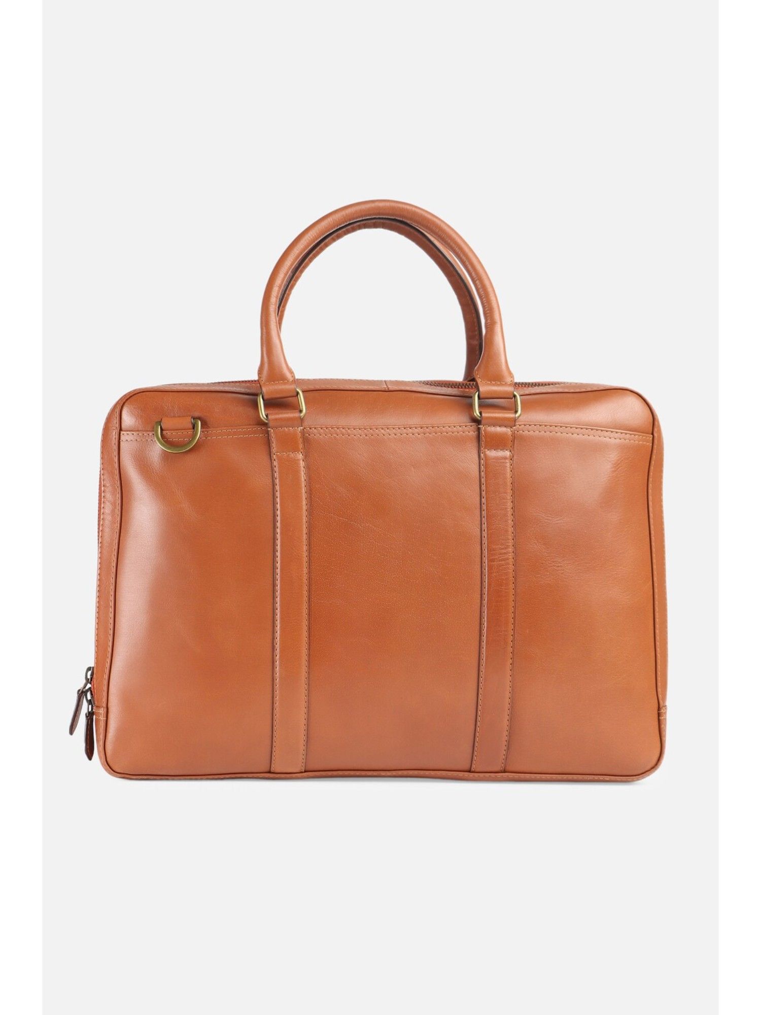 Buy Van Heusen Men Solid Tan Laptop Bag Online