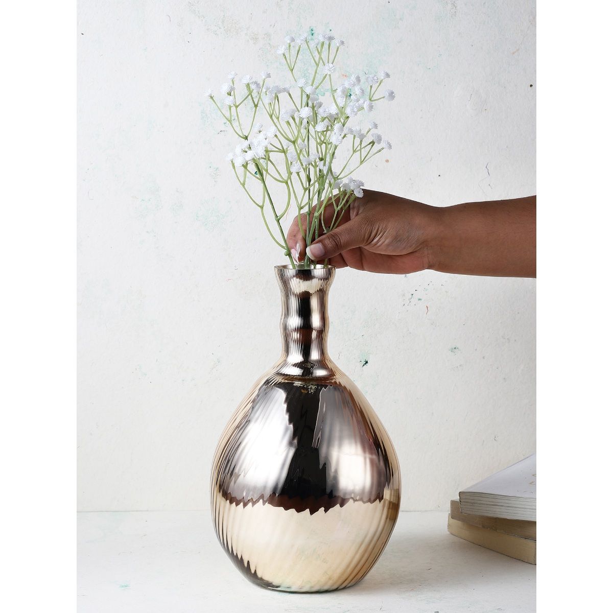 The Decor Mart Bottle Glass Vase Mercury Buy The Decor Mart Bottle
