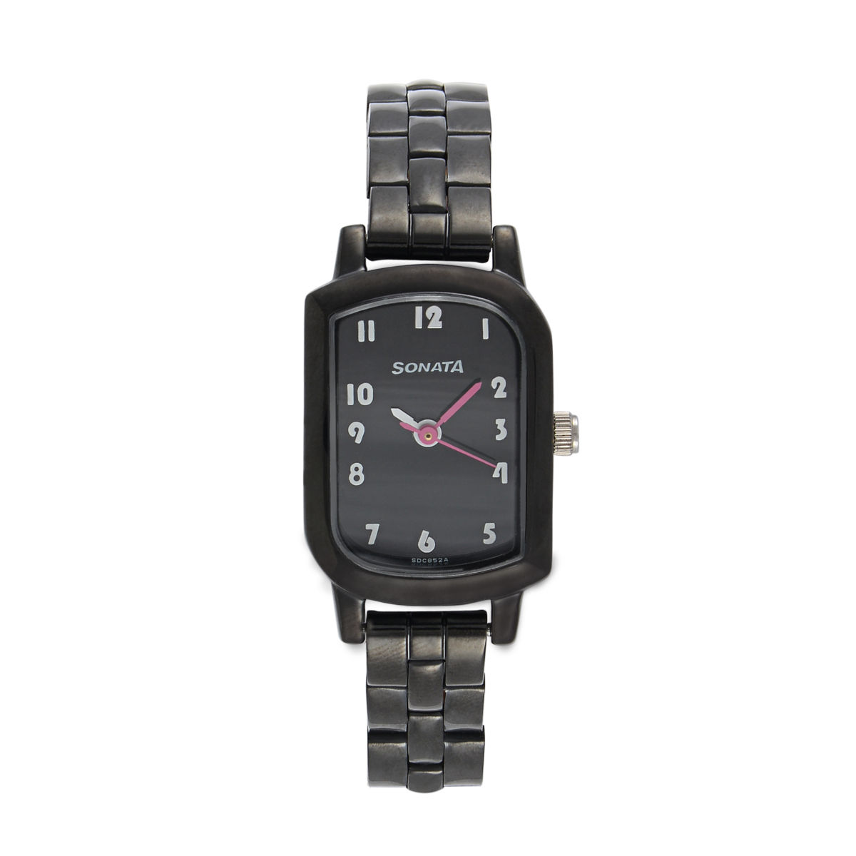 Sonata Black Dial Black Stainless Steel Strap Watch Buy Sonata Black
