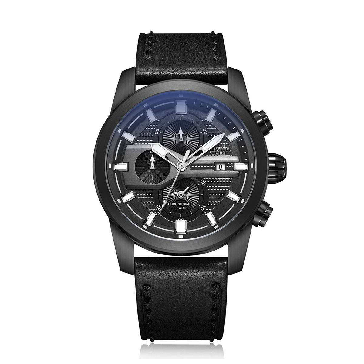 Alexandre Christie Ac 9205 Mcr Dusky Black Chronograph Watch for Women (M)