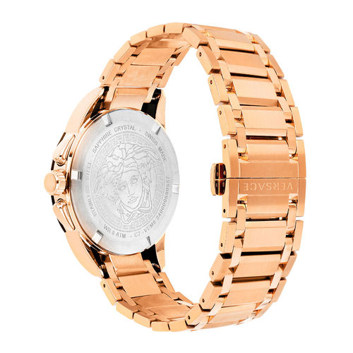 Versace Rose Gold Dial Men's Watch Women's Versace V-Metal