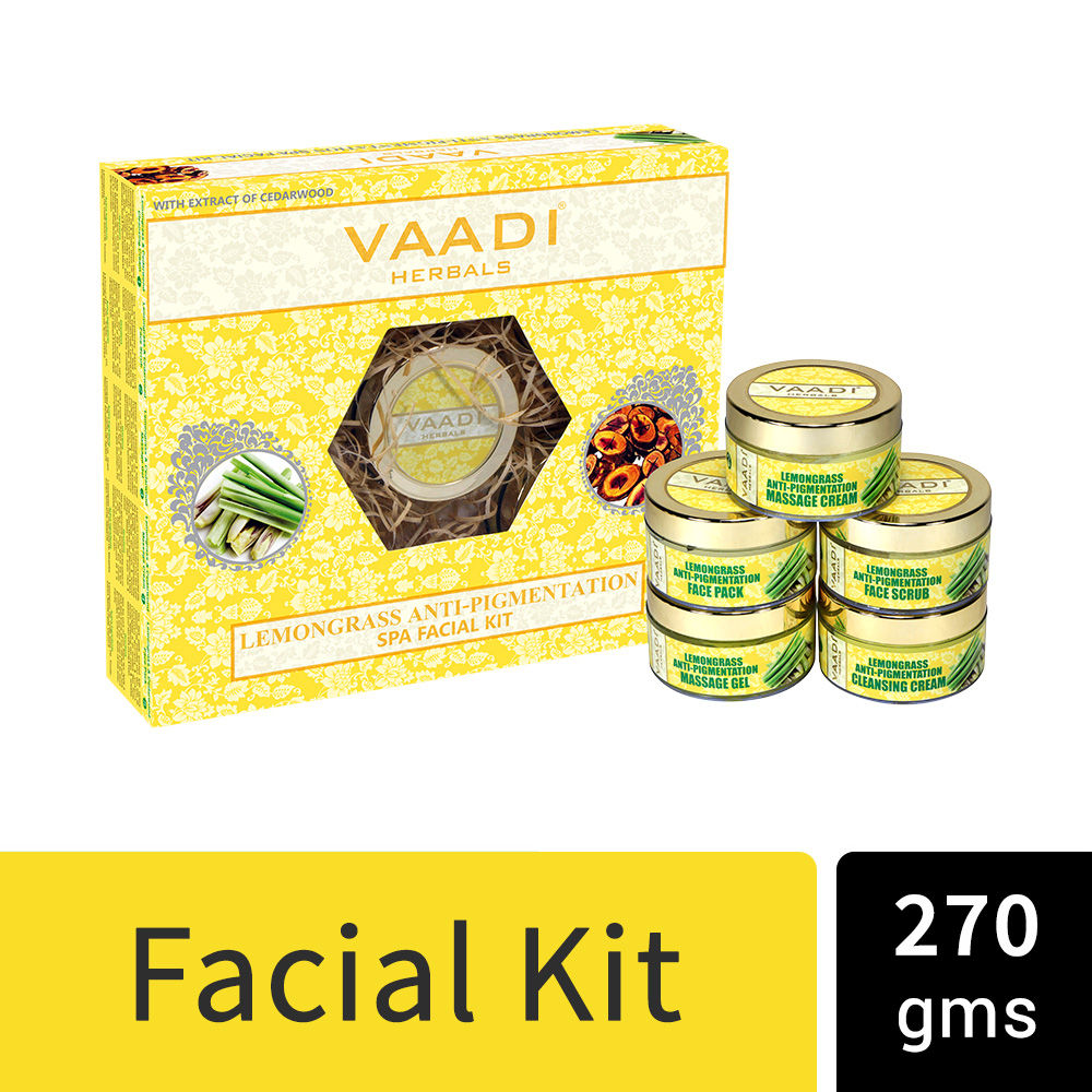 Vaadi Herbals Lemongrass Anti-Pigmentation Spa Facial Kit With Cedarwood Extract