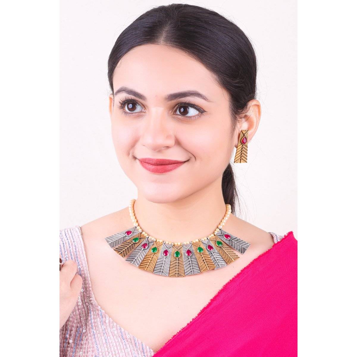 GRIIHAM Gold Plated Elegant Necklace Set