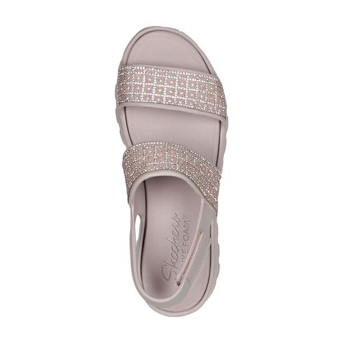 SKECHERS Women Foamies: Footsteps Glam Vibe Mauve Casual Sandals (UK 5)