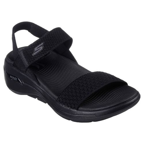 SKECHERS Women Go Walk Arch Fit-Polis Black Sports Sandals (UK 5)