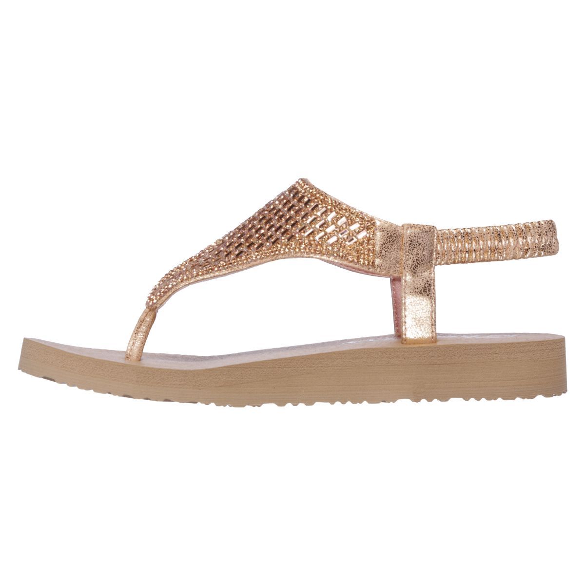 rose gold skechers sandals