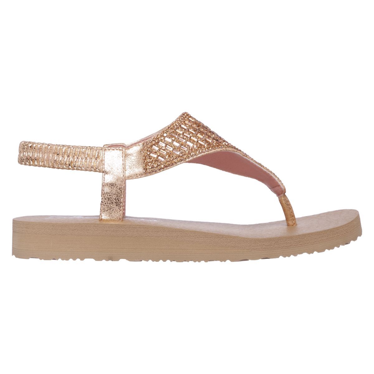 rose gold skechers sandals