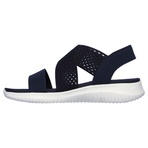 SKECHERS Women Ultra Flex Neon Star Navy Blue Lifestyle Sandals (UK 3)