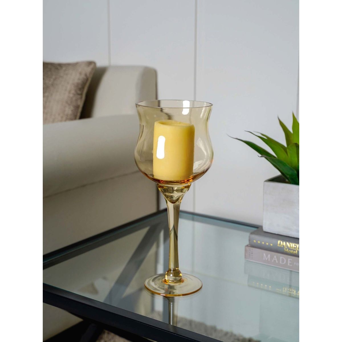 Pure Home + Living Light Amber Hurricane Candle Holder Buy Pure Home