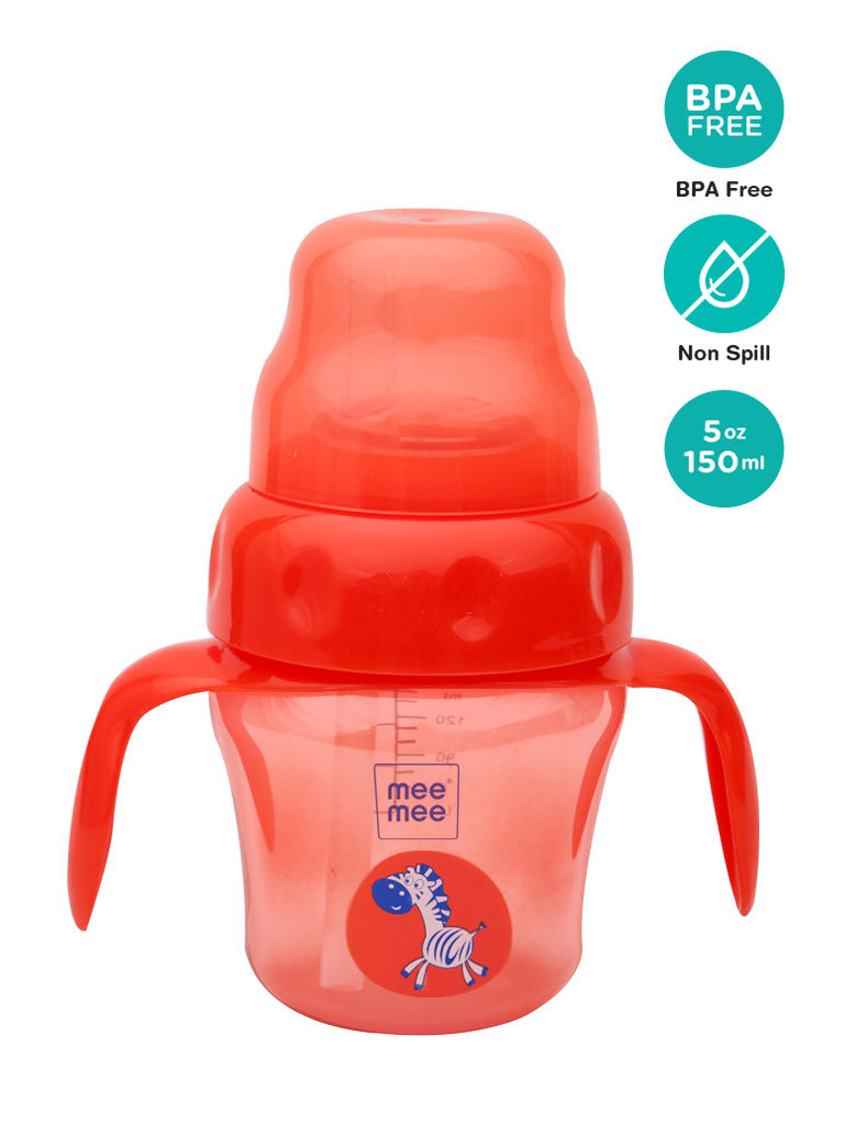 Mee Mee 2 in 1 Spout and Straw Sipper Cup - Red