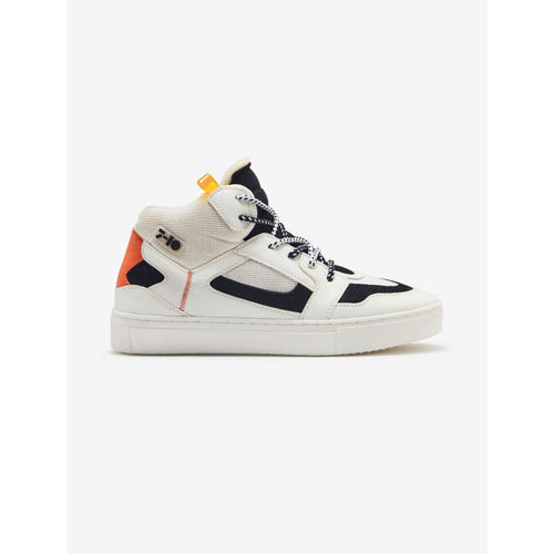 Buy 7-10 609 Double Laced Mid Top White Colorblock Sneakers Online