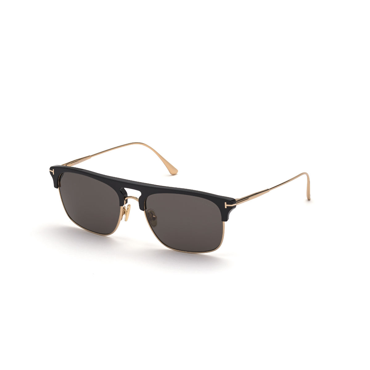 Tom Ford Clubmaster 56 mm Shiny Black /Gold Sunglasses | World of Watches