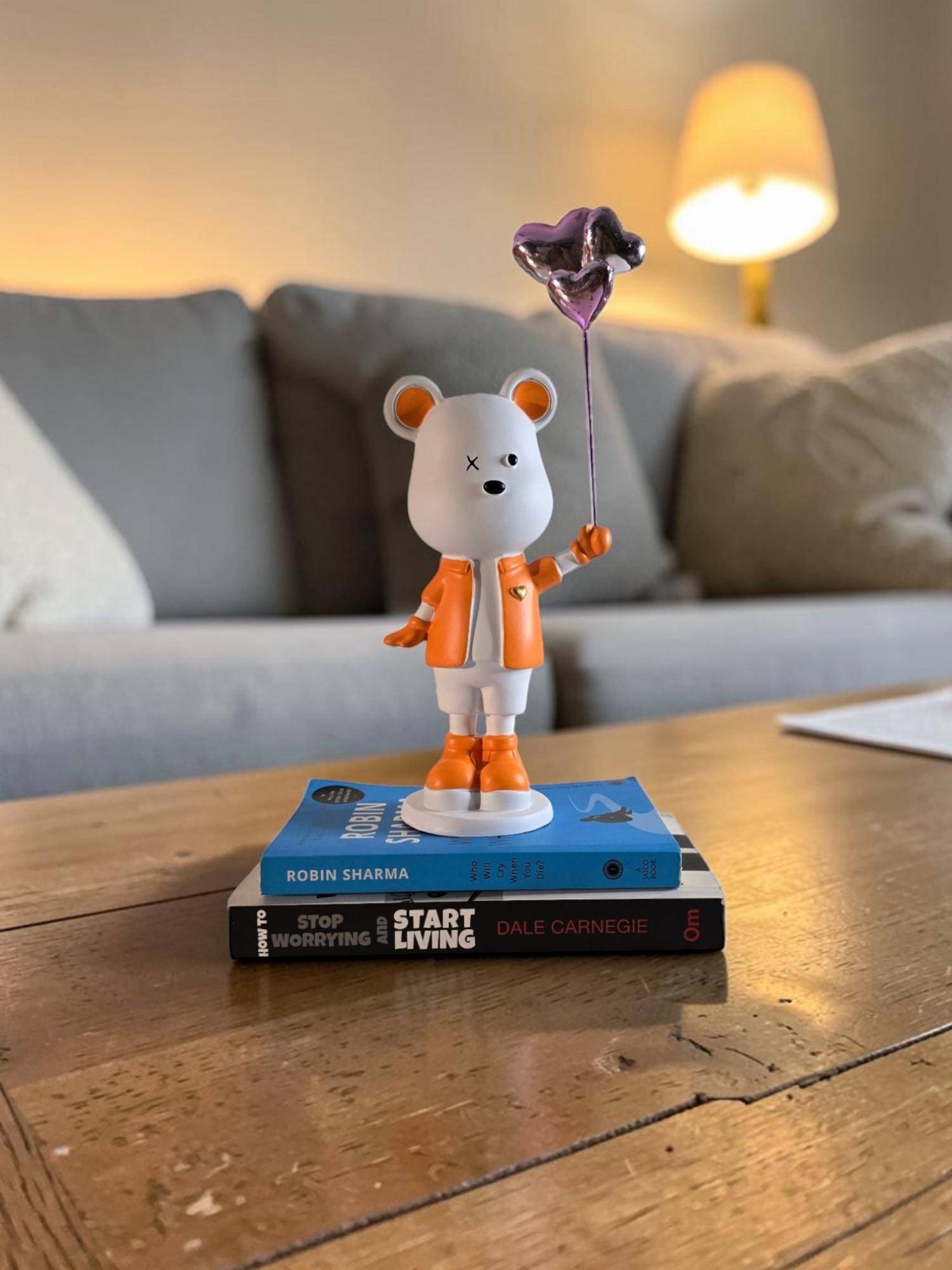 Sun Mun Decors Orange Premium Teddy Figurine