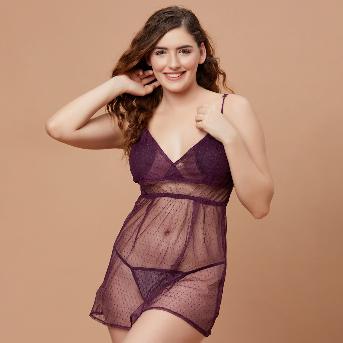 See Through Babydoll PLUS SIZE, Big Size Lace Lingerie, Sheer