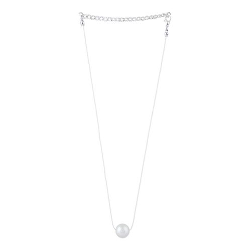 Zaveri Pearls Contemporary Invisible String Magic Floating Pearl Necklace -ZPFK10440 (Silver) At Nykaa, Best Beauty Products Online