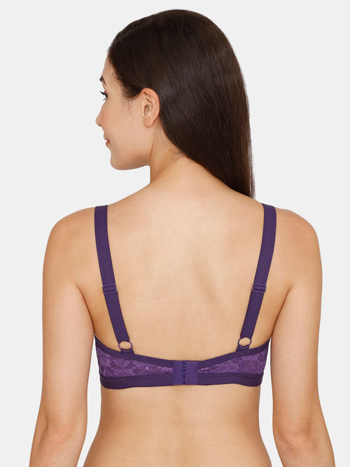 Buy Zivame Double Layered Non Wired Full Coverage Bra - Parachute