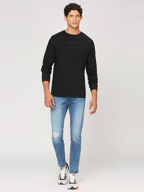 Long Sleeve Black Tee And Jeans Mavi Men's Button Up-Long Sleeve