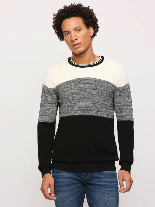 Pepe Jeans Black Monochrome Full Sleeves Sweater