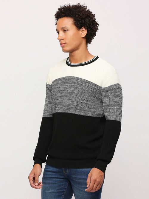 Pepe Jeans Black Monochrome Full Sleeves Sweater