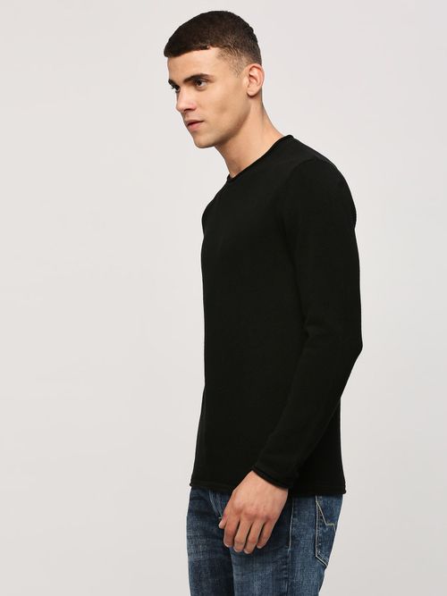 Buy Pepe Jeans Black Lightweight Long Sleeve Sweater Online