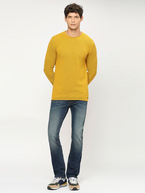 Buy Pepe Jeans Yellow Lightweight Long Sleeve Sweater Online