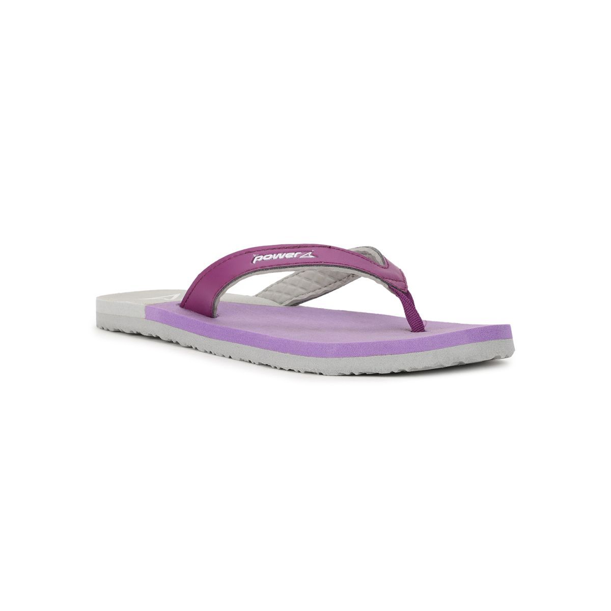 Buy Power Solid plain Purple Flip flops Online