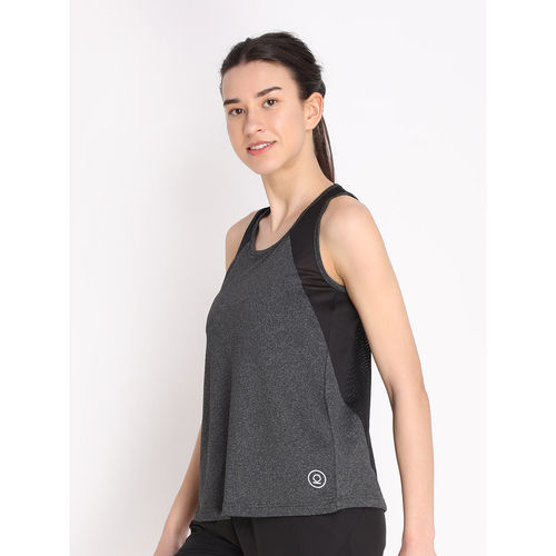 Buy CHKOKKO Colorblock Grey Women Sleeveless Sports Tank Top Online