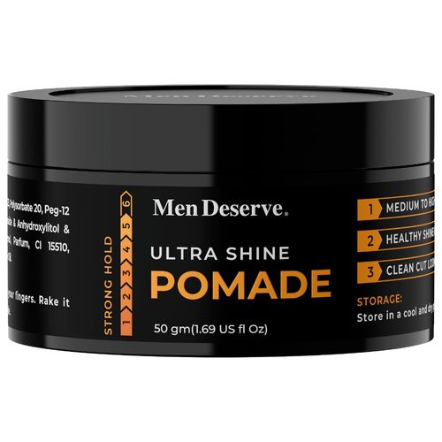MEN DESERVE Hair Styling Ultra Shine Pomade: Buy MEN DESERVE Hair Styling  Ultra Shine Pomade Online at Best Price in India | NykaaMan