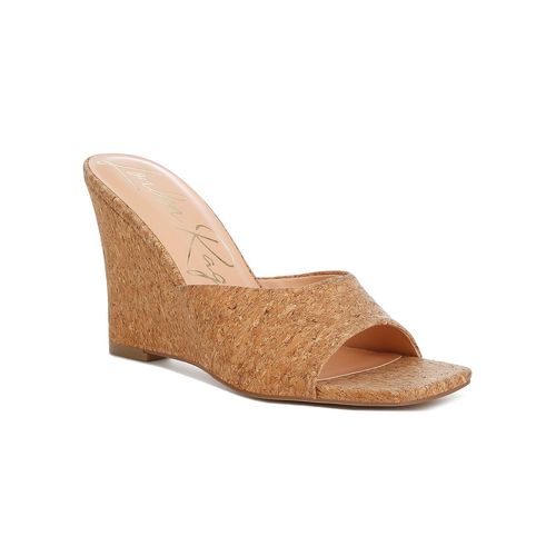 London Rag Cork Wedge Sandals Tan (EU 36)