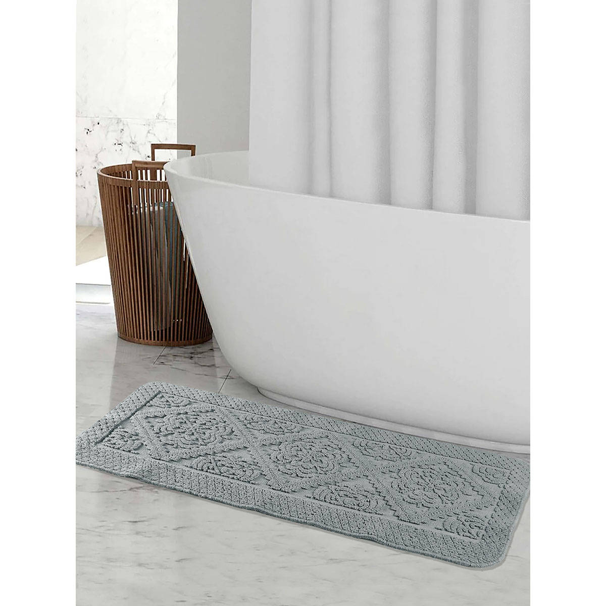 Saral Home Kaku Cotton Antiskid Bath Mat (45X100 Cm)