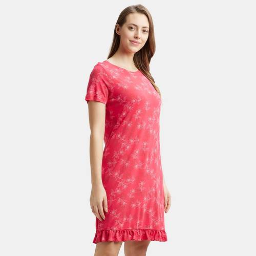 Buy Jockey RX25 Women Micro Modal Cotton Printed Sleep Dress