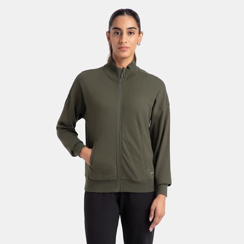 Buy Jockey A111 Women Cotton French Terry Drop Shoulder Jacket