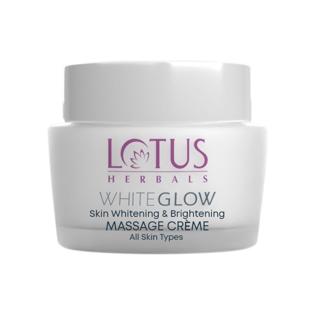 Lotus Herbals WhiteGlow Skin Whitening & Brightening Massage Cream, Reduce Dark Spots & Pigmentaion