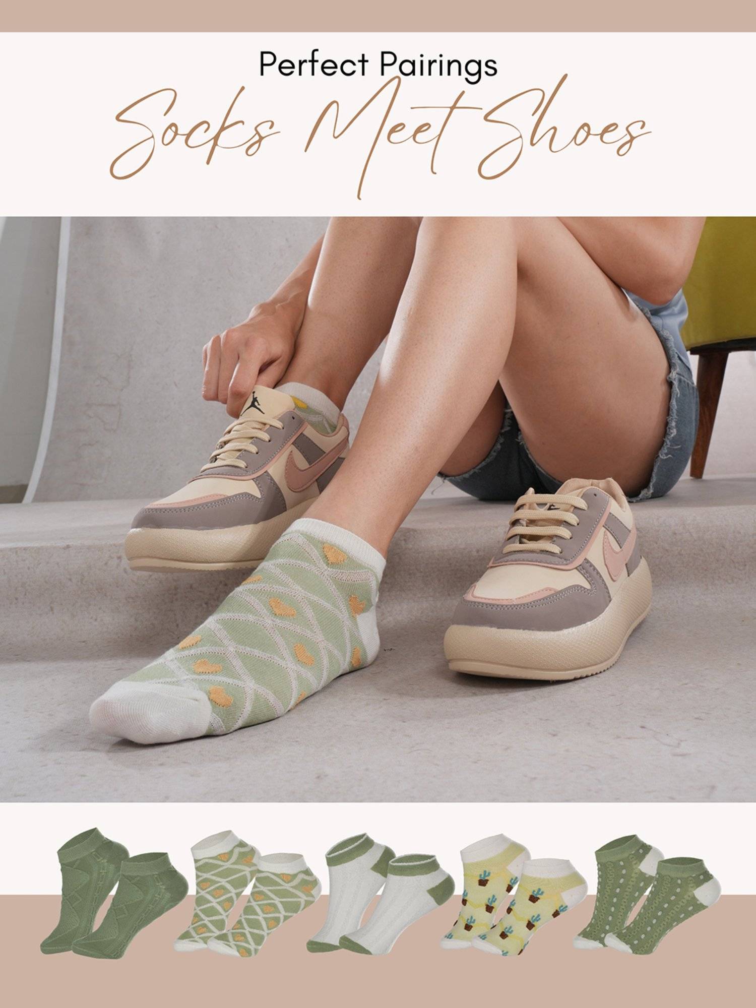 CrossKulture Women Assorted Style Low-Cut Socks (Pack of 5)