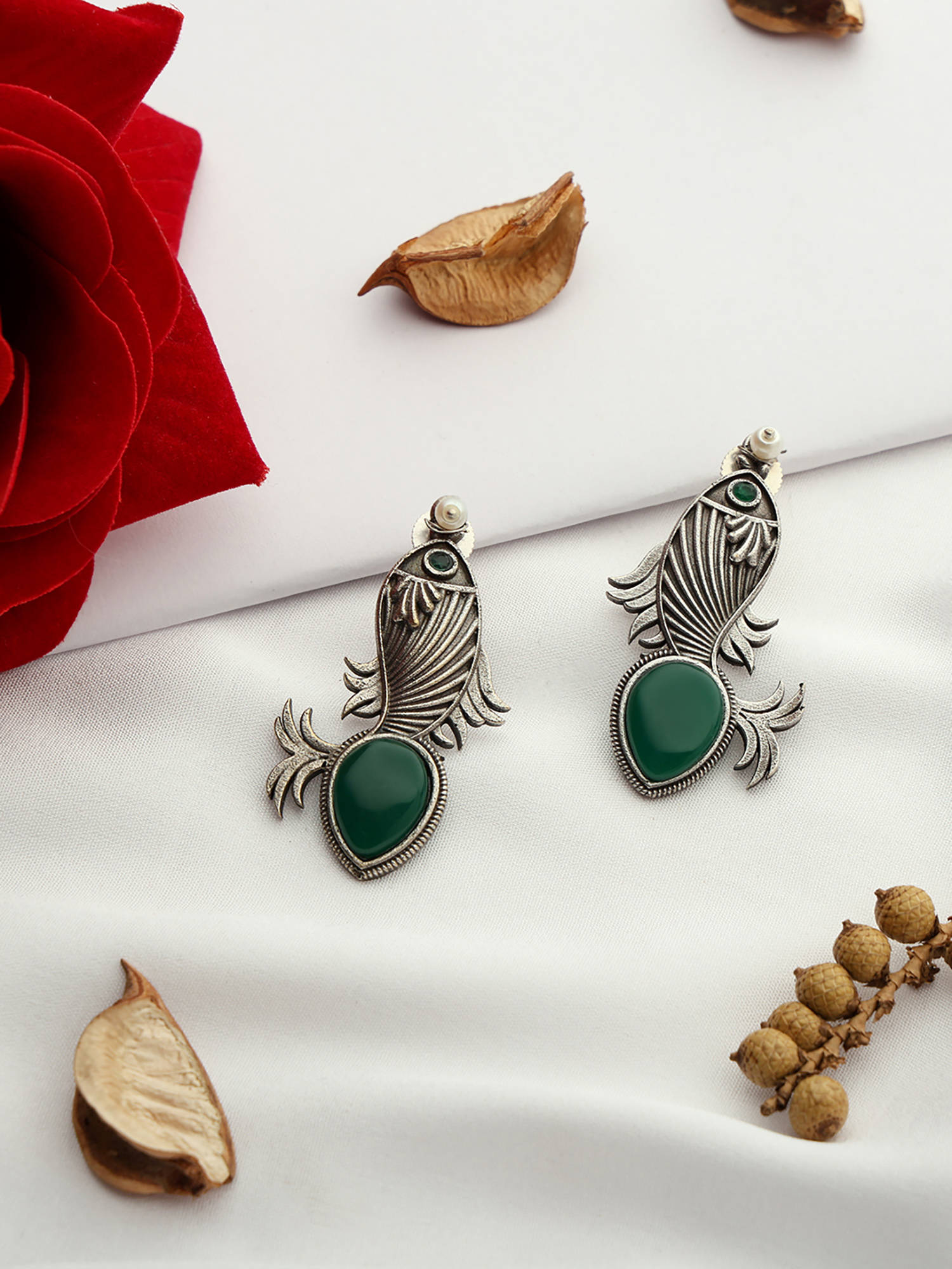 VENI 92.5 Silver-Plated Brass Drop Earrings