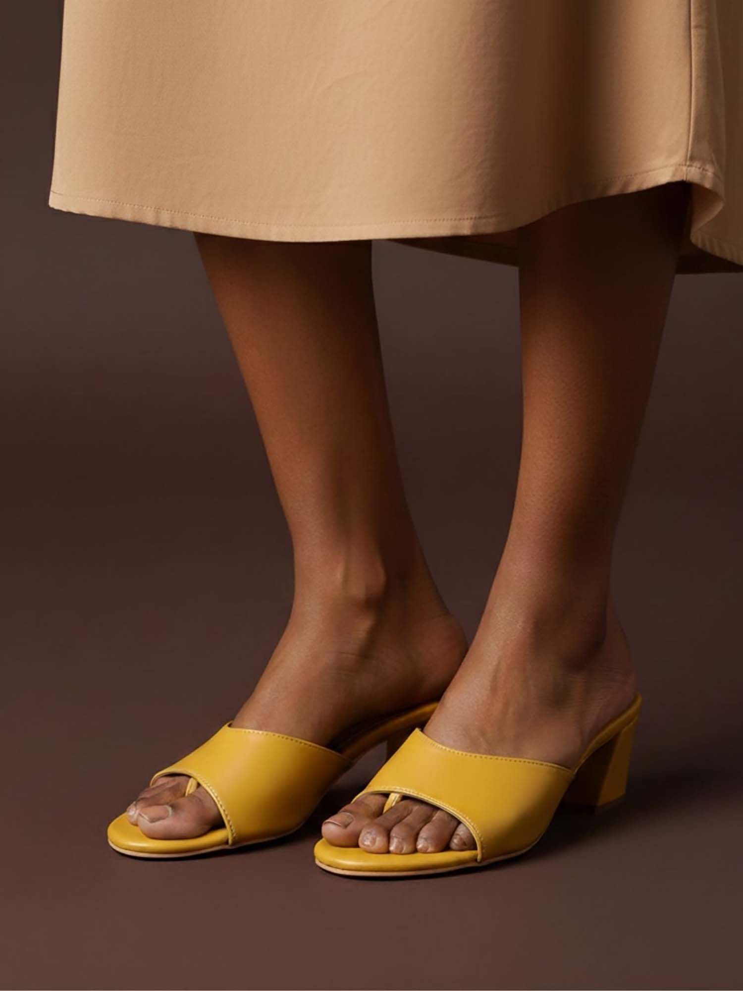 Buy Postcard Women Yellow Sandals Heels Online